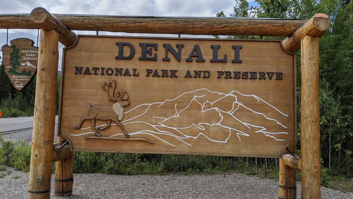 Denali National Park sign