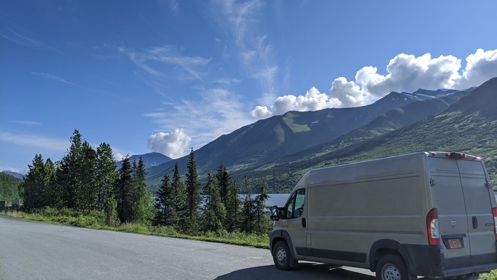 Van by the side of the road