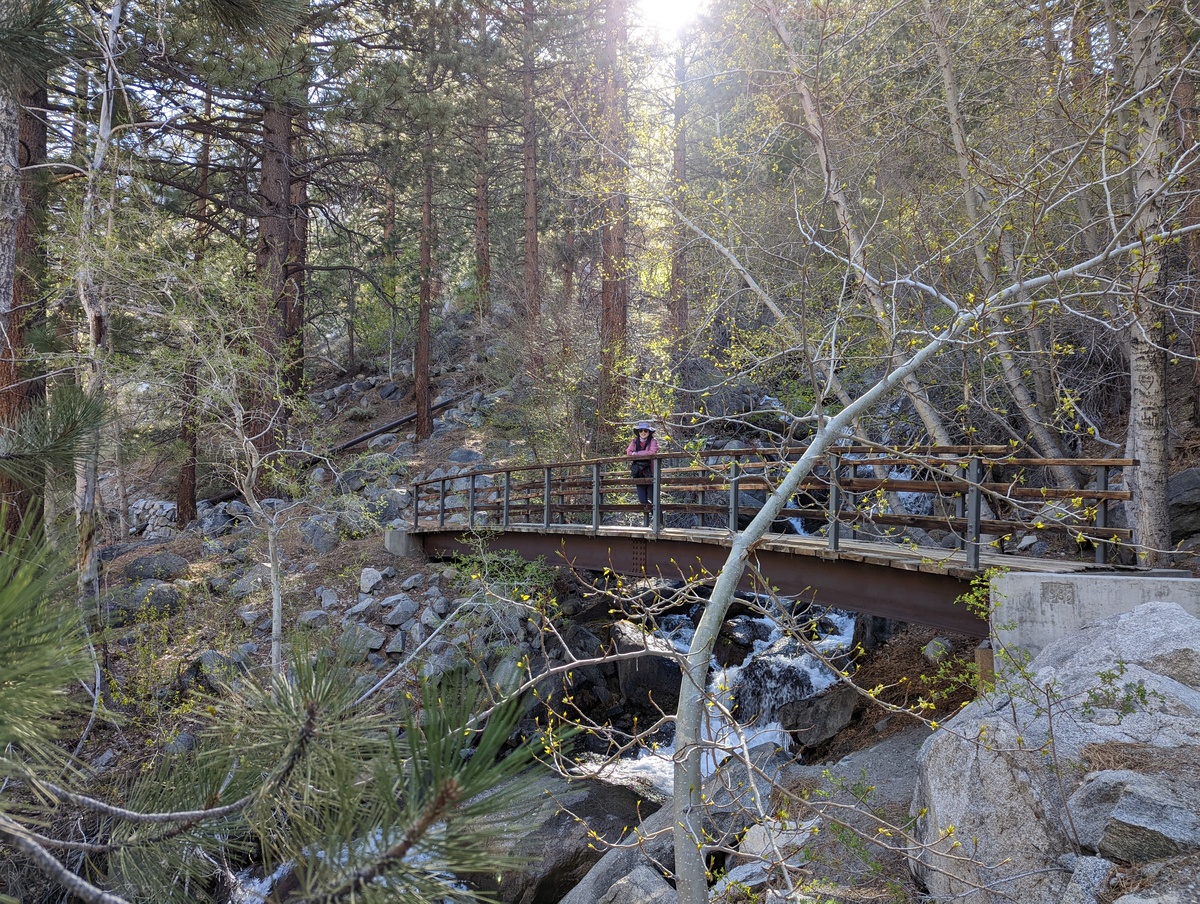 First waterfall on the Big Pine trail