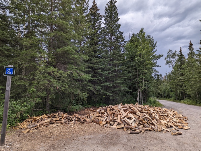 Miette Pocahontas Campground Firewood pile