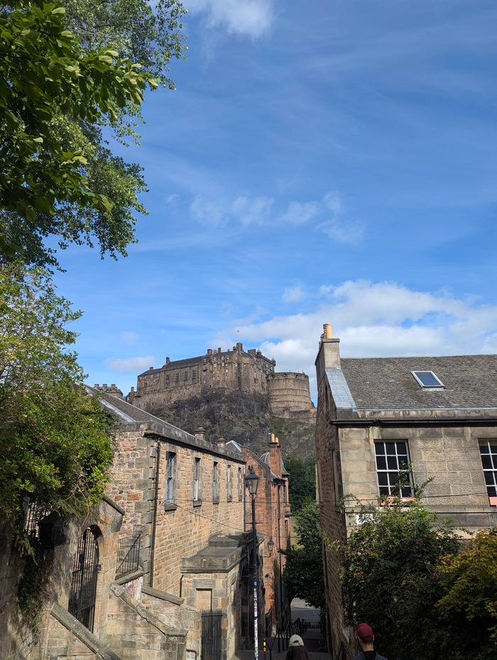 Edinburgh Castle from the Vennel steps