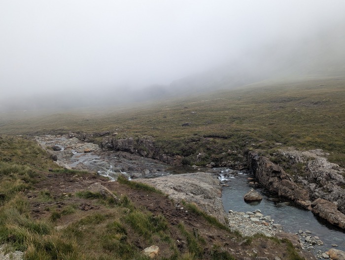 Fairy Pools, in the mist