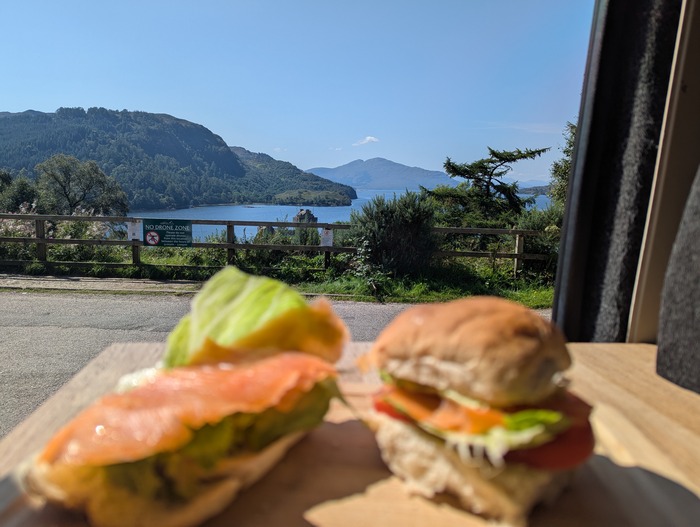 Sandwiches with a view of Loch Duich