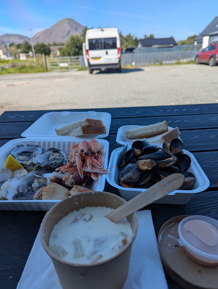 Langoustines, crab, mussels and Cullen skink