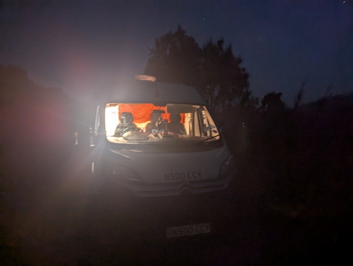 Parked for the night by Loch Linnhe