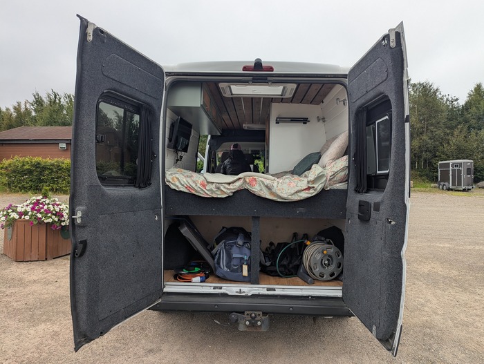 Packing up before returning the van